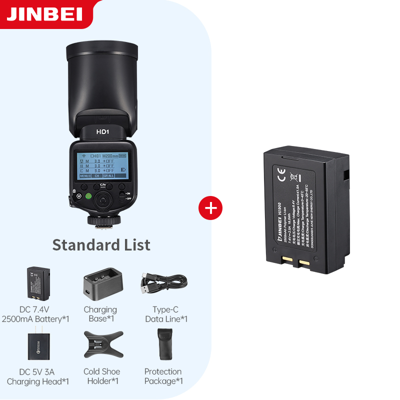 Photography Camera - JINBEI HD-1 Flash de Cabeza Redonda