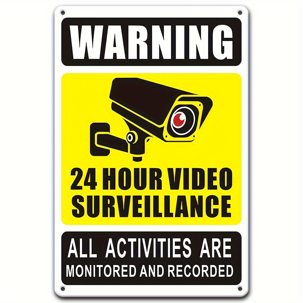 Photography Videography - Señal de advertencia de videovigilancia 24/7,