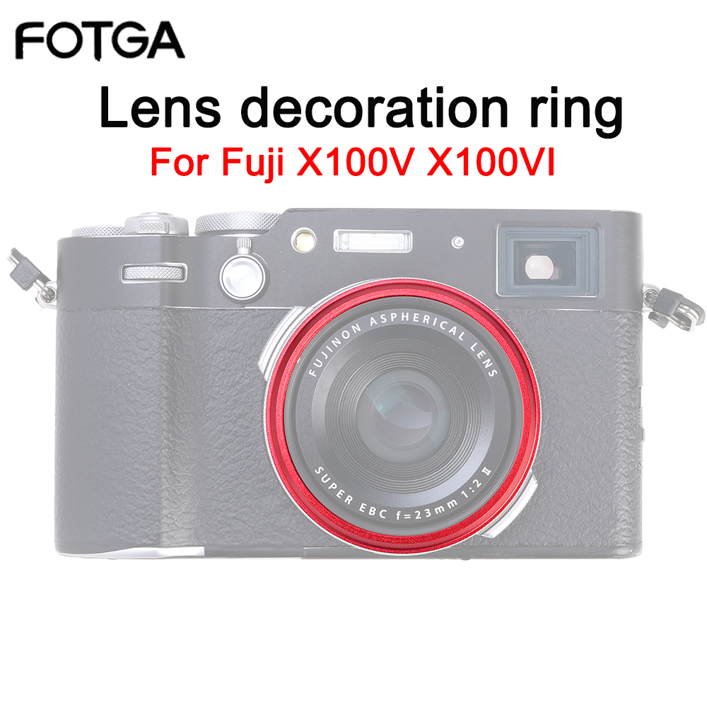 Fujifilm Camera X100Vi - Anillo decorativo de lente FOTGA para