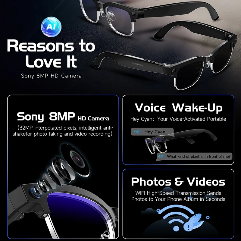 W630 HeyCyan Gafas Inteligente - Photography Videography reseña y precio