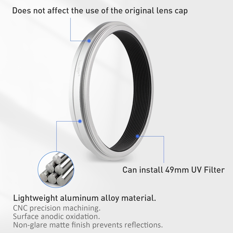 Anillo adaptador de filtro de  - Fujifilm Camera X100Vi reseña y precio