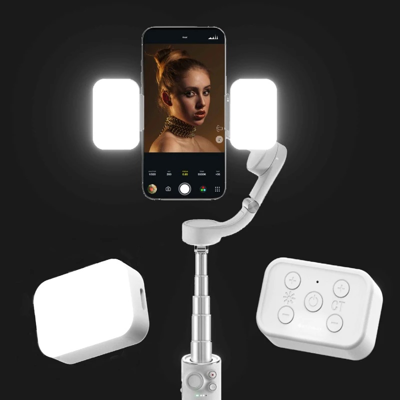 Luz de relleno LED magnética p - Handheld Stabilizer Gimbal reseña y precio